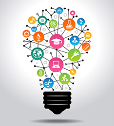 Links inside lightbulb